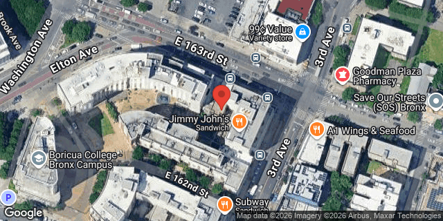 Aerial map of 512 EAST 163 STREET, Bronx