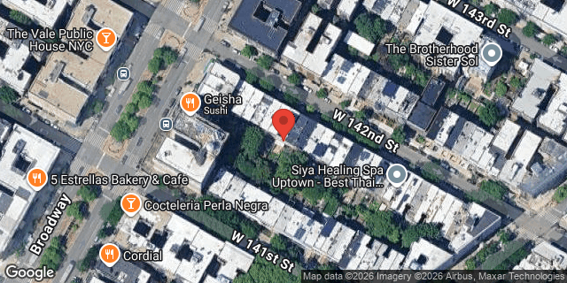 Aerial map of 544 WEST 142 STREET, Manhattan