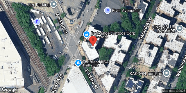 Aerial map of 109 EAST 153 STREET, Bronx