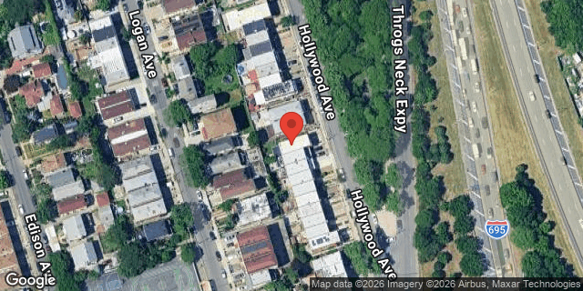 Aerial map of 543 HOLLYWOOD AVENUE, Bronx