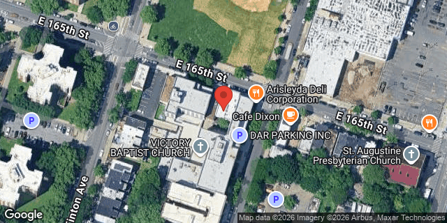 Aerial map of 798 EAST 165 STREET, Bronx