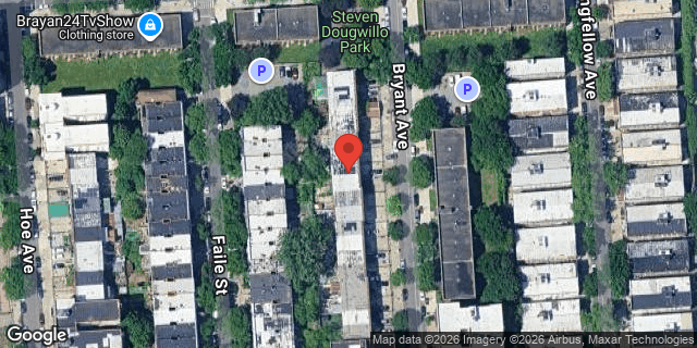 Aerial map of 1045 BRYANT AVENUE, Bronx
