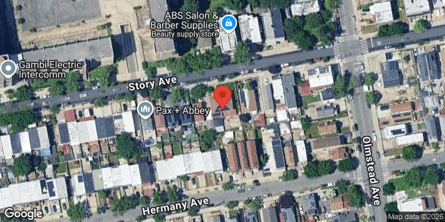 Aerial map of 2046 STORY AVENUE, Bronx