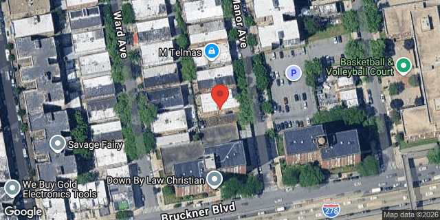 Aerial map of 1023 MANOR AVENUE, Bronx