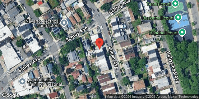 Aerial map of 571 LOGAN AVENUE, Bronx