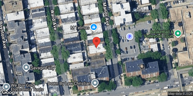 Aerial map of 1025 MANOR AVENUE, Bronx