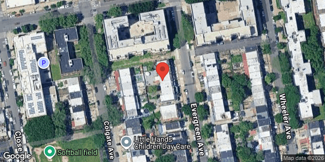 Aerial map of 1065 EVERGREEN AVENUE, Bronx