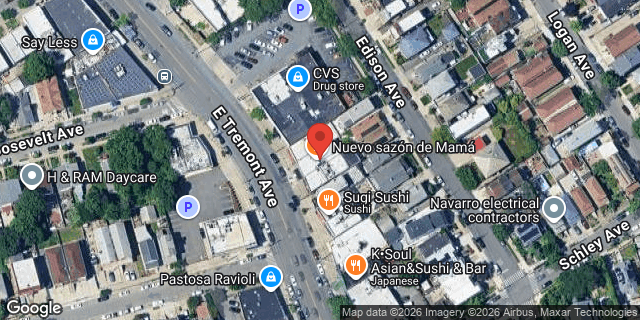 Aerial map of 3791 EAST TREMONT AVENUE, Bronx