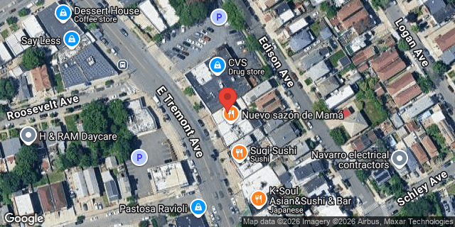 Aerial map of 3789 EAST TREMONT AVENUE, Bronx
