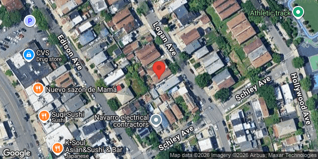 Aerial map of 617 LOGAN AVENUE, Bronx