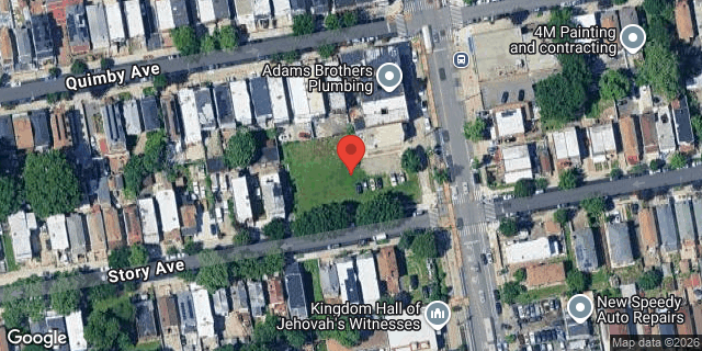 Aerial map of 909 CASTLE HILL AVENUE, Bronx