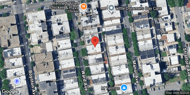 Aerial map of 1052 WARD AVENUE, Bronx