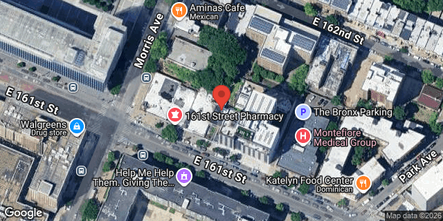 Aerial map of 285 EAST 161 STREET, Bronx