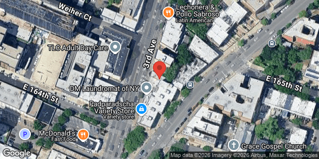Aerial map of 3314 3 AVENUE, Bronx