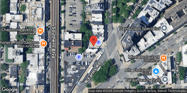 Aerial map of 1075 WEST FARMS ROAD, Bronx