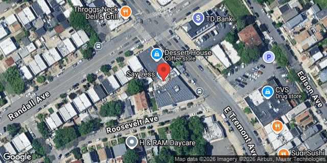 Aerial map of 3764 EAST TREMONT AVENUE, Bronx