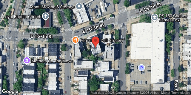 Aerial map of 900 EAST 167 STREET, Bronx