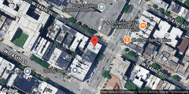 Aerial map of 1734 AMSTERDAM AVENUE, Manhattan