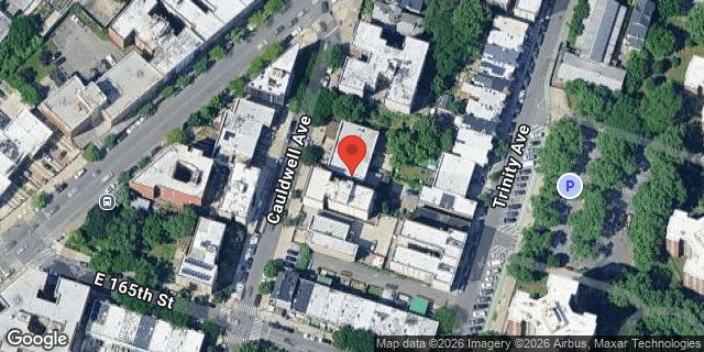 Aerial map of 1052 CAULDWELL AVENUE, Bronx