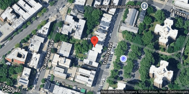 Aerial map of 1037 TRINITY AVENUE, Bronx