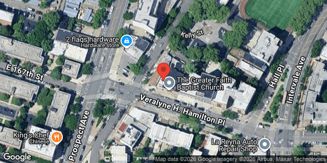 Aerial map of 843 EAST 167 STREET, Bronx