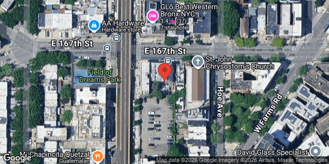 Aerial map of 966 EAST 167 STREET, Bronx