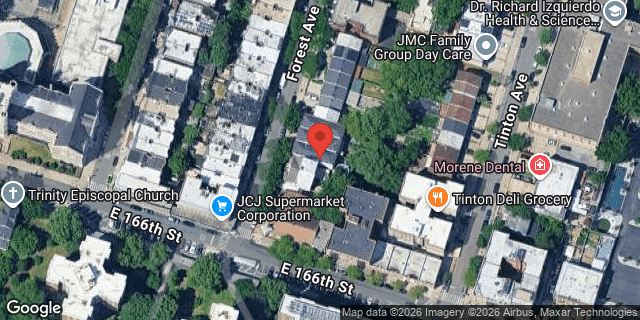 Aerial map of 1102 FOREST AVENUE, Bronx