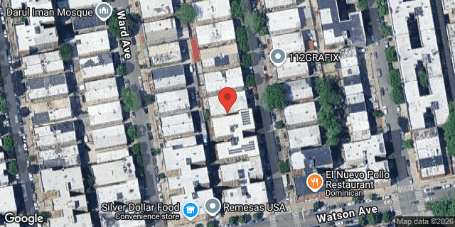 Aerial map of 1123 MANOR AVENUE, Bronx