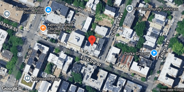 Aerial map of 297 EAST 163 STREET, Bronx