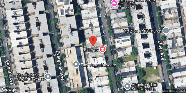 Aerial map of 1151 WHEELER AVENUE, Bronx