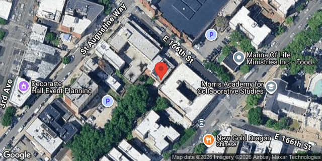 Aerial map of 580 EAST 166 STREET, Bronx