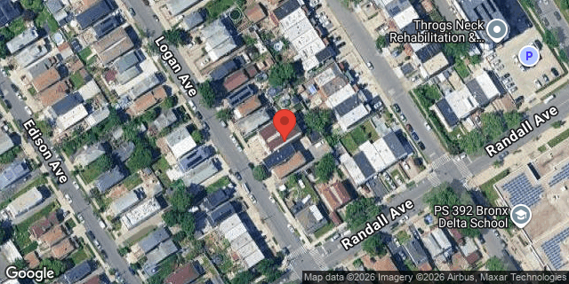 Aerial map of 714 LOGAN AVENUE, Bronx