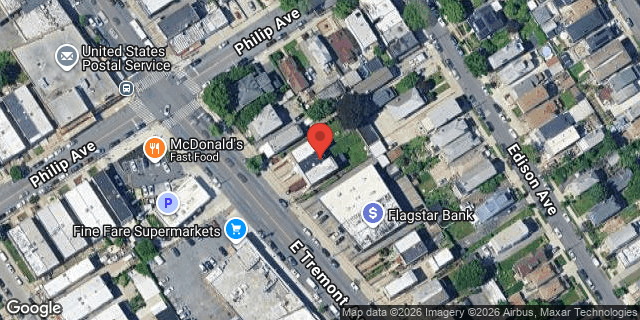 Aerial map of 3673A EAST TREMONT AVENUE, Bronx