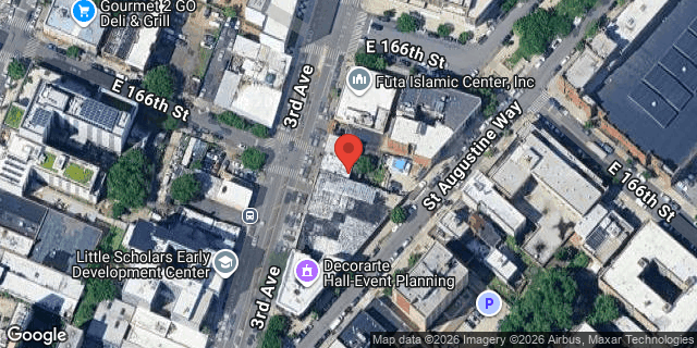 Aerial map of 3394 3 AVENUE, Bronx