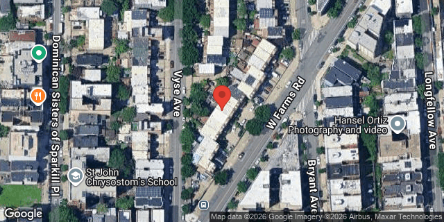 Aerial map of 1157 WEST FARMS ROAD, Bronx