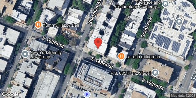 Aerial map of 225 EAST 163 STREET, Bronx