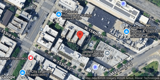 Aerial map of 254 WEST 154 STREET, Manhattan