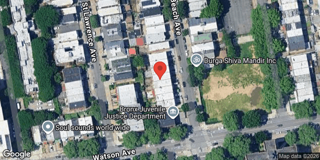 Aerial map of 1115 BEACH AVENUE, Bronx