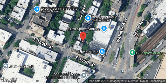 Aerial map of 1042 CLAY AVENUE, Bronx