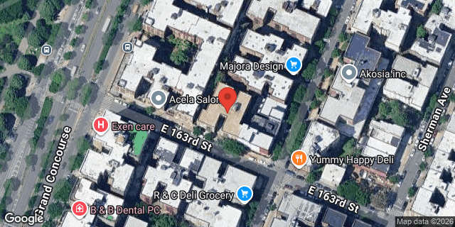 Aerial map of 185 EAST 163 STREET, Bronx
