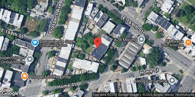 Aerial map of 1235 REV JAMES POLITE AVE, Bronx
