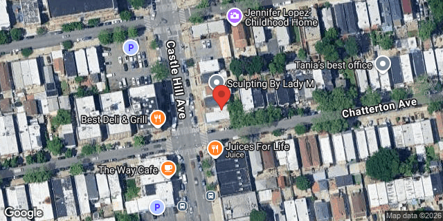 Aerial map of 1034 CASTLE HILL AVENUE, Bronx