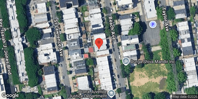 Aerial map of 1129 BEACH AVENUE, Bronx
