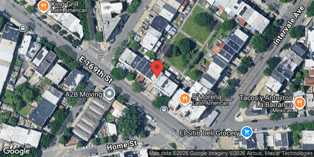 Aerial map of 889 EAST 169 STREET, Bronx