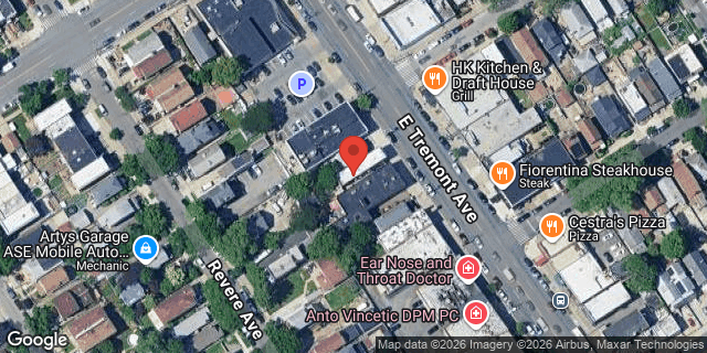 Aerial map of 3600 EAST TREMONT AVENUE, Bronx