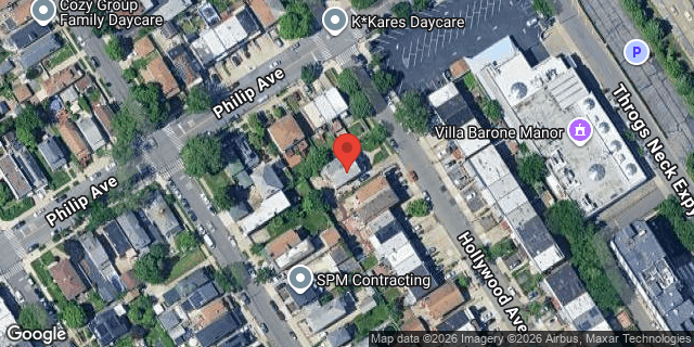 Aerial map of 743 HOLLYWOOD AVENUE, Bronx
