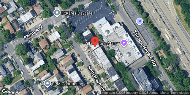 Aerial map of 740 HOLLYWOOD AVENUE, Bronx