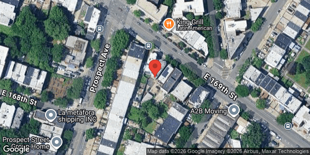 Aerial map of 862 EAST 169 STREET, Bronx