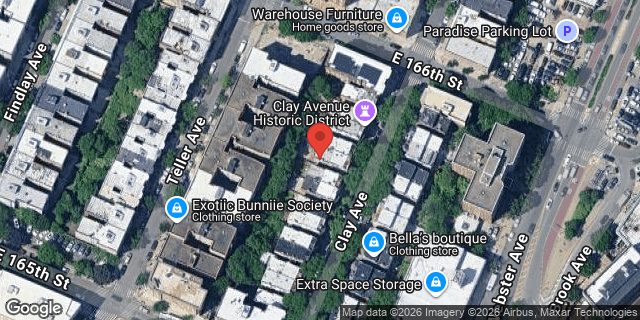 Aerial map of 1059 CLAY AVENUE, Bronx