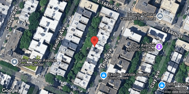 Aerial map of 1065 TELLER AVENUE, Bronx